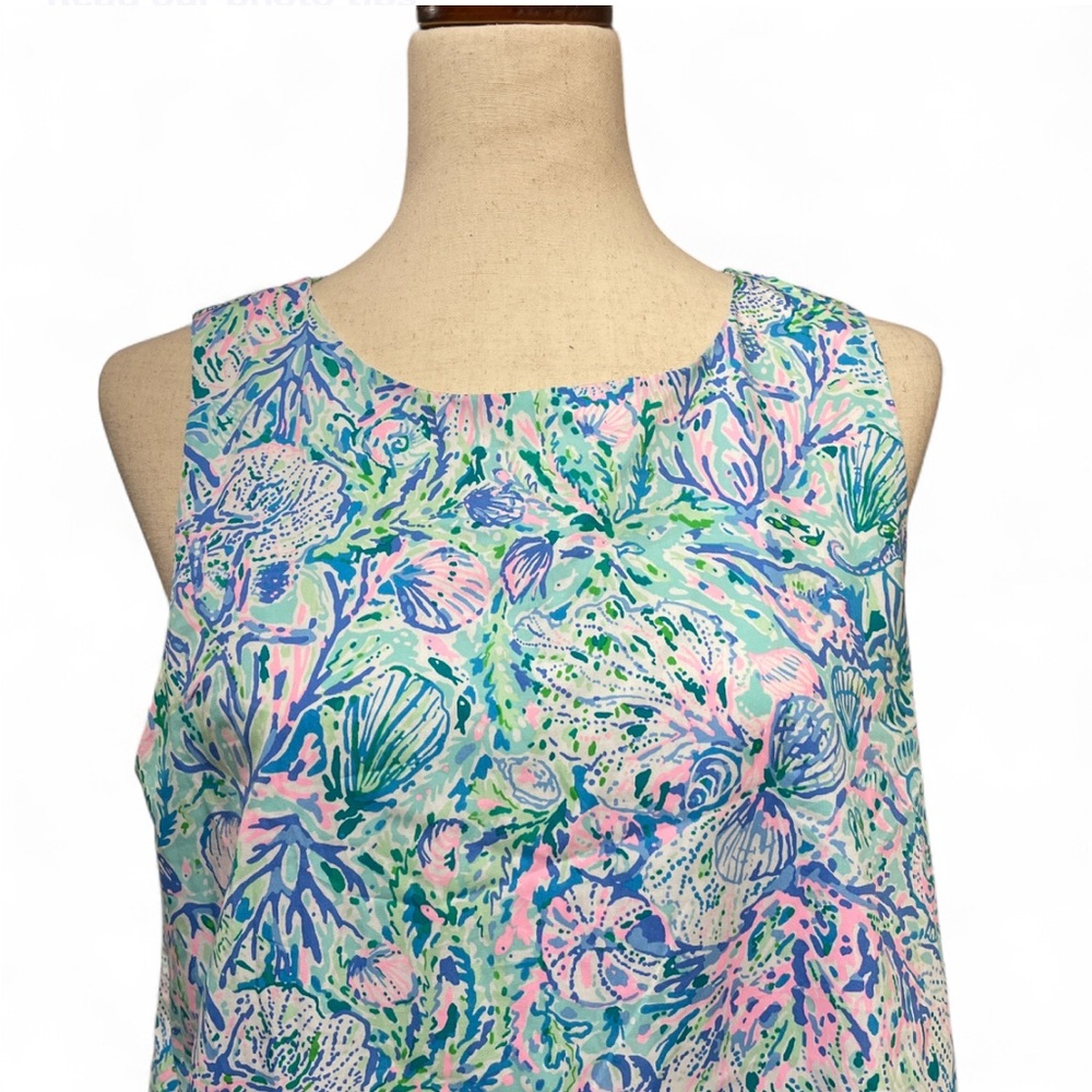 Lilly Pulitzer Trina Dress Surf Blue Soleil It On Me Preppy Dress‎ Womens Medium - Picture 2 of 9